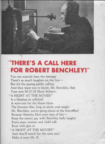 A Night at the Movies (1937) Starring Robert Benchley on DVD