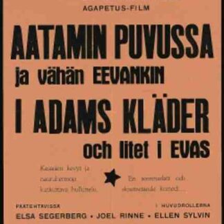 Aatamin puvussa ja vähän Eevankin (1931) with English Subtitles on DVD