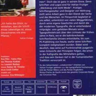 Adrian Frutiger - Schriftengestalter (1999) Starring  on DVD
