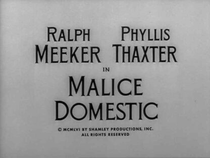Alfred Hitchcock Presents Malice Domestic (1957) Starring Alfred Hitchcock on DVD - Image 3