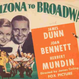 Arizona to Broadway (1933) Starring James Dunn on DVD
