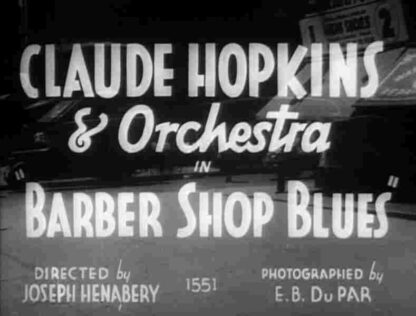 Barber Shop Blues (1933) Starring Claude Hopkins on DVD
