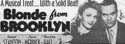 Blonde from Brooklyn (1945) Starring Bob Haymes on DVD