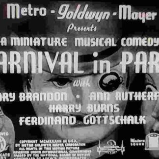 Carnival in Paris (1937) Starring Henry Brandon on DVD
