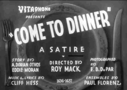 Come to Dinner (1934) Starring Ninon Bunyea on DVD - Image 2