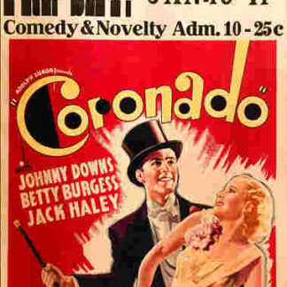 Coronado (1935) Starring Johnny Downs on DVD