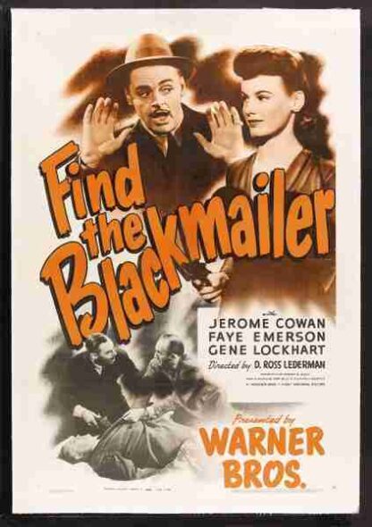 Find the Blackmailer (1943) Starring Jerome Cowan on DVD