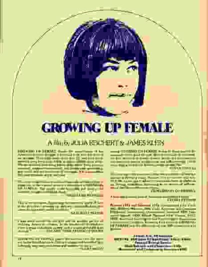 Growing Up Female (1971) Starring  on DVD