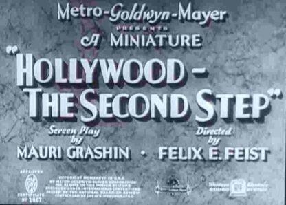 Hollywood - The Second Step (1936) Starring Carey Wilson on DVD