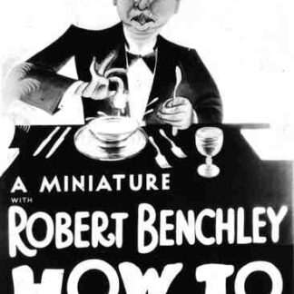 How to Behave (1936) Starring Robert Benchley on DVD