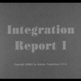 Integration Report I (1960) Starring Robert Graham Brown on DVD