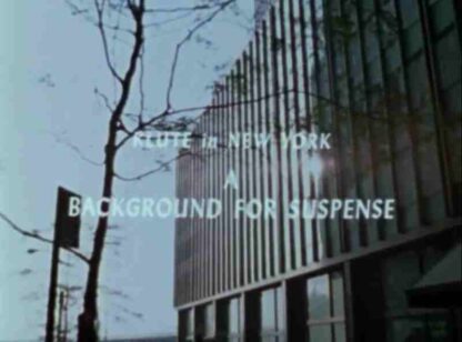 Klute in New York: A Background for Suspense (1971) Starring Jane Fonda on DVD