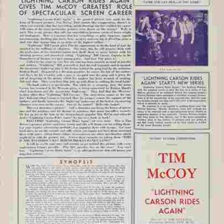 Lightning Carson Rides Again (1938) Starring Tim McCoy on DVD