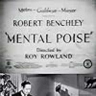 Mental Poise (1938) Starring Robert Benchley on DVD