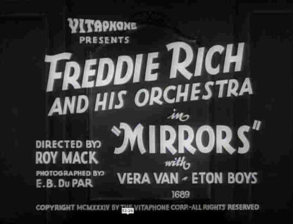 Mirrors (1934) Starring Freddie Rich and His Orchestra on DVD - Image 2