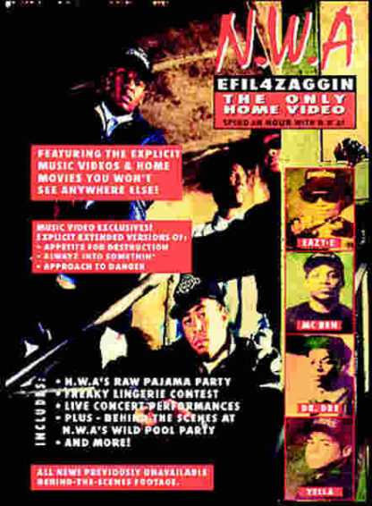 N.W.A.: Efil4zaggin - The Only Home Video (1992) Starring The D.O.C. on DVD - Image 3