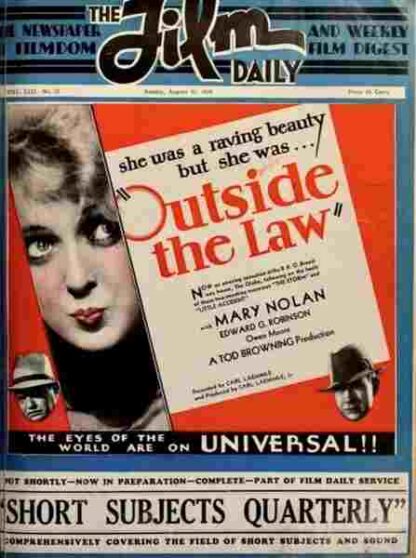 Outside the Law (1930) Starring Mary Nolan on DVD - Image 3