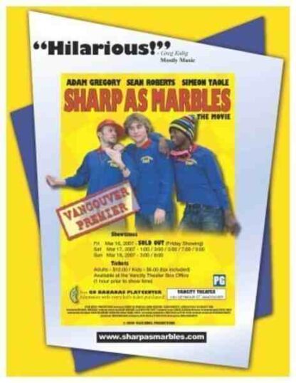 Sharp as Marbles (2008) Starring Adam Gregory on DVD