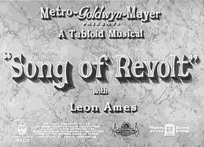 Song of Revolt (1937) Starring Leon Ames on DVD