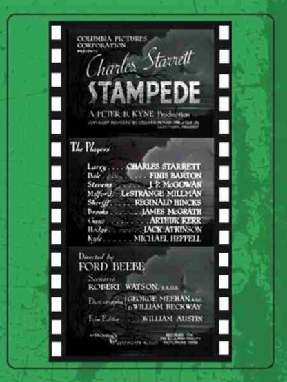 Stampede (1936) Starring Charles Starrett on DVD