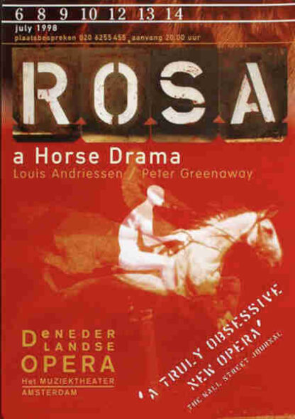 The Death of a Composer: Rosa, a Horse Drama (1999) Starring Lyndon Terracini on DVD