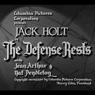 The Defense Rests (1934) Starring Jack Holt on DVD