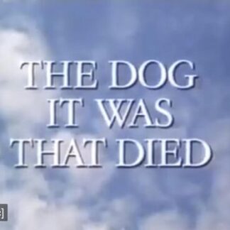 The Dog It Was That Died (1989) Starring Alan Bates on DVD