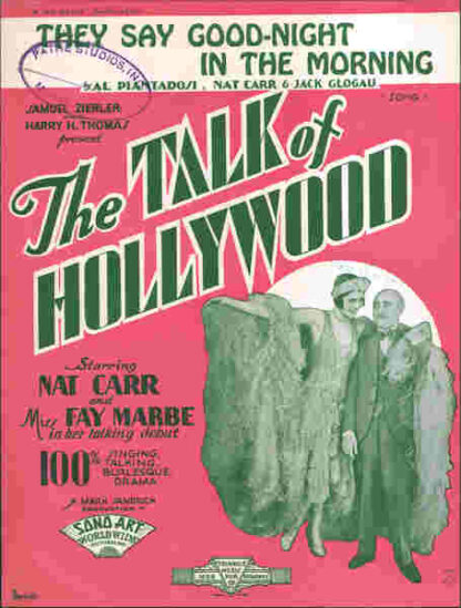 The Talk of Hollywood (1929) Starring Nat Carr on DVD - Image 2