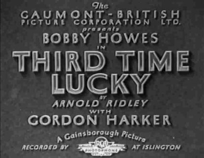 Third Time Lucky (1931) Starring Bobby Howes on DVD - Image 2