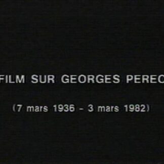 Un film sur Georges Perec (1990) with English Subtitles on DVD