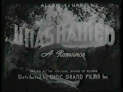 Unashamed: A Romance (1938) Starring Rae Kidd on DVD