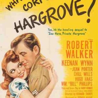 What Next, Corporal Hargrove? (1945) Starring Robert Walker on DVD