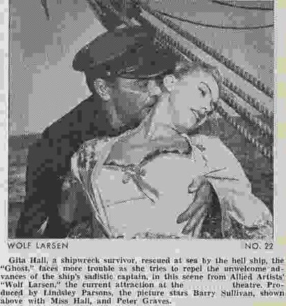 Wolf Larsen (1958) Starring Barry Sullivan on DVD